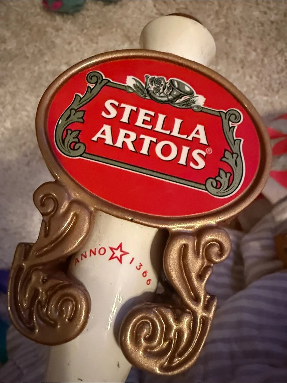 Authentic Stella Artois Beer Tap Handle/ Imported From Belgium